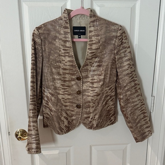 Giorgio Armani Women's snakeskin style lamb Blazer as 40 - Picture 1 of 7